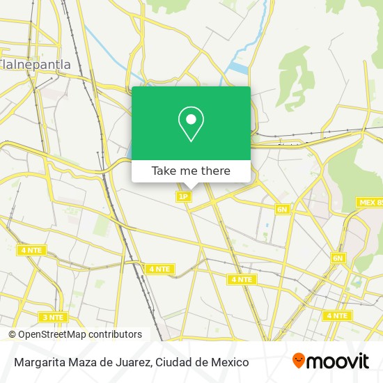 Mapa de Margarita Maza de Juarez