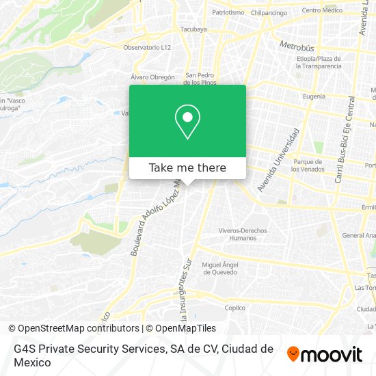 G4S Private Security Services, SA de CV map