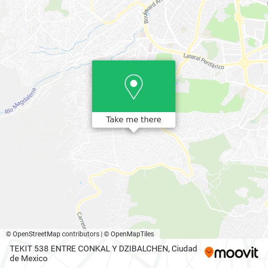 TEKIT 538 ENTRE CONKAL Y DZIBALCHEN map
