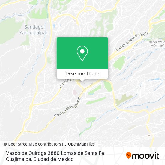 Vasco de Quiroga 3880  Lomas de Santa Fe  Cuajimalpa map