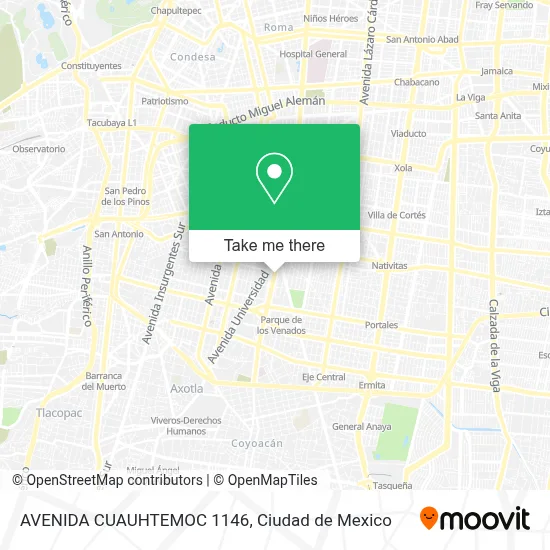 AVENIDA CUAUHTEMOC 1146 map