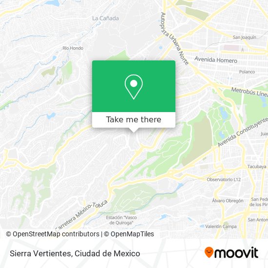 Mapa de Sierra Vertientes
