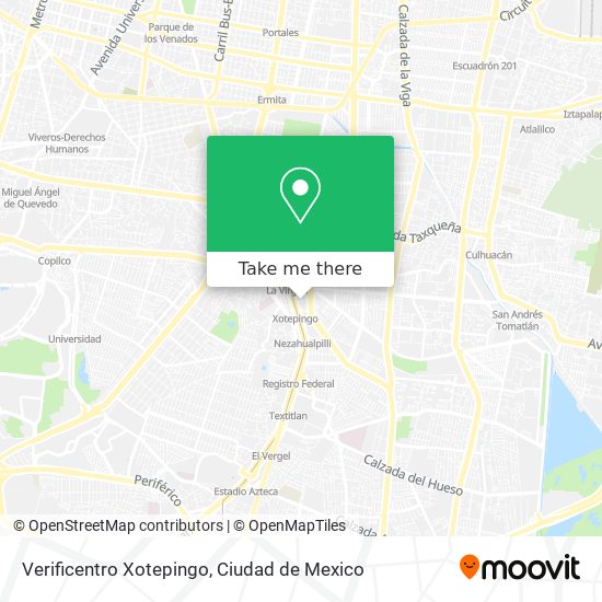 Verificentro Xotepingo map