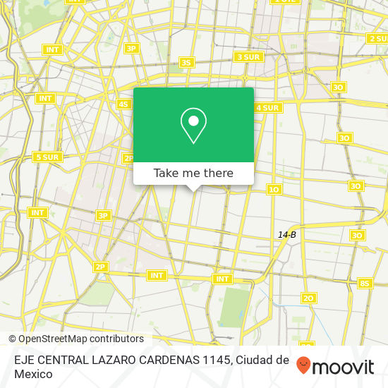 EJE CENTRAL LAZARO CARDENAS 1145 map