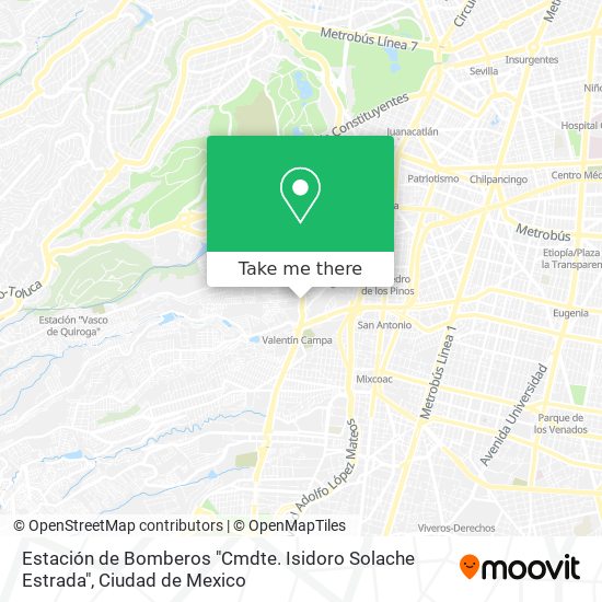 Estación de Bomberos "Cmdte. Isidoro Solache Estrada" map