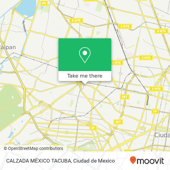 Mapa de CALZADA MÉXICO TACUBA