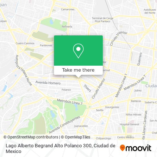 Lago Alberto  Begrand Alto Polanco  300 map