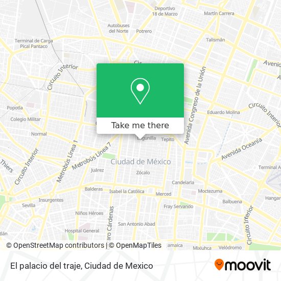 El palacio del traje map