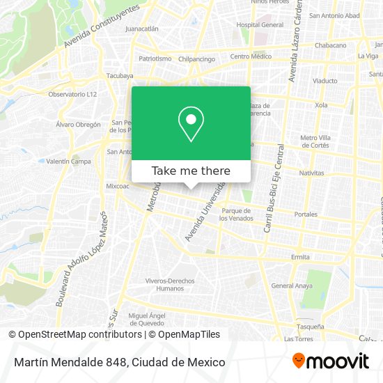 Martín Mendalde 848 map