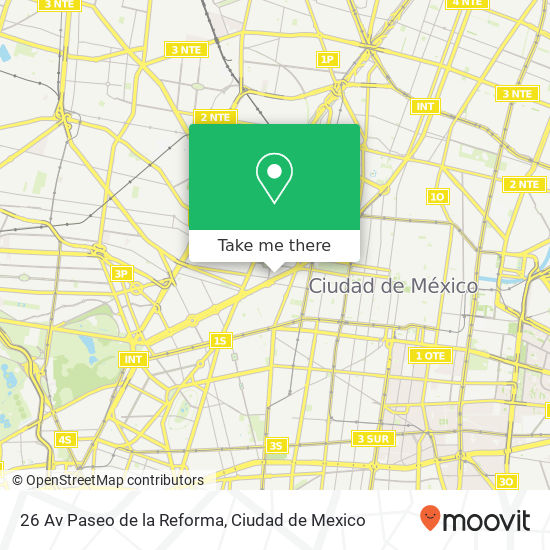 26 Av  Paseo de la Reforma map