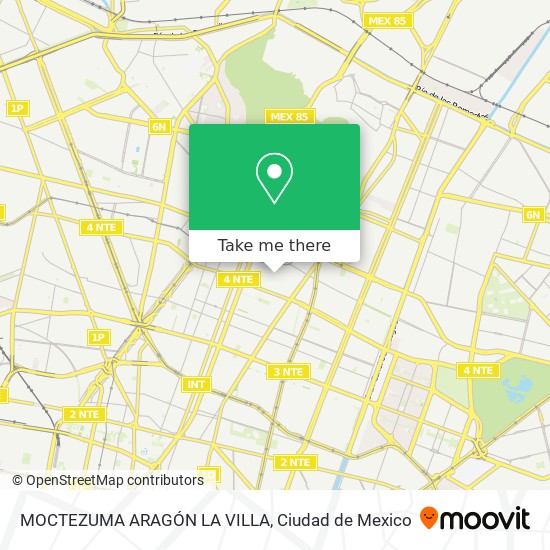 MOCTEZUMA  ARAGÓN LA VILLA map