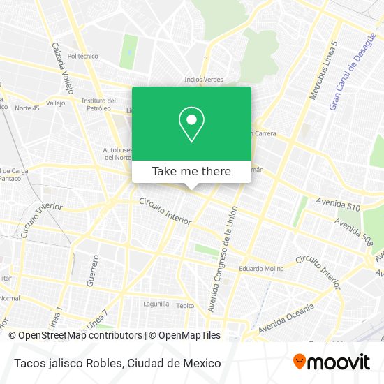 Mapa de Tacos jalisco Robles