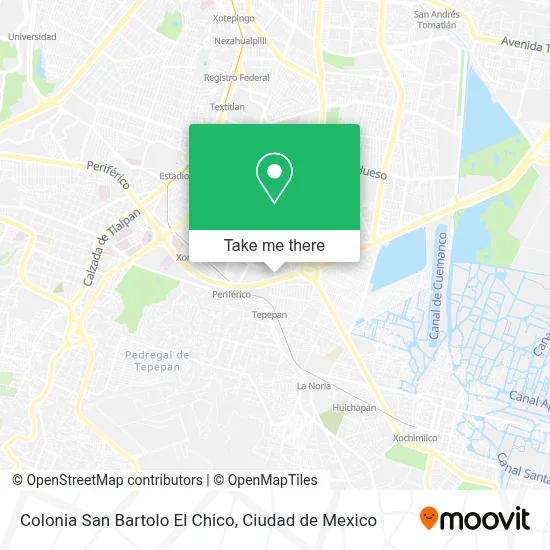 Colonia San Bartolo El Chico map