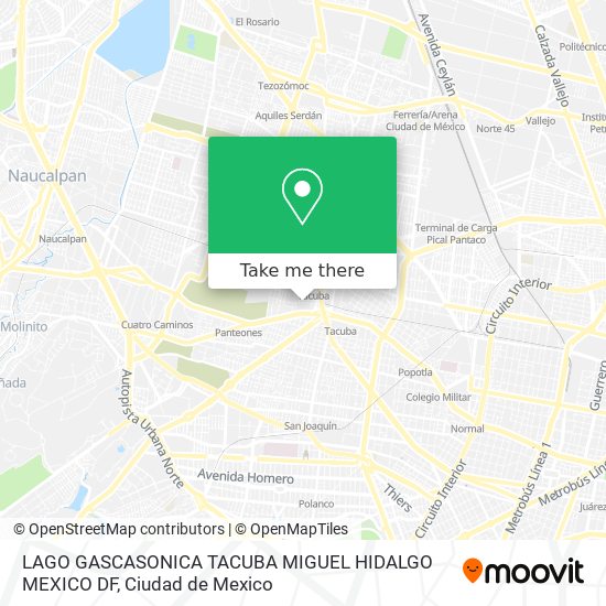 LAGO GASCASONICA  TACUBA  MIGUEL HIDALGO  MEXICO DF map