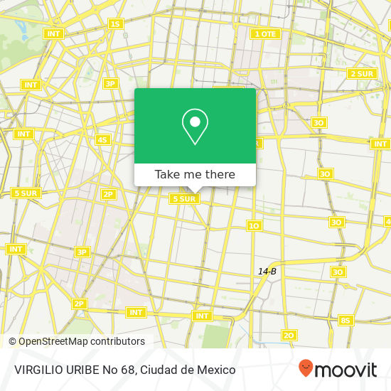 VIRGILIO URIBE No  68 map