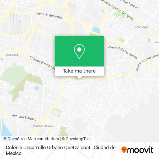Colonia Desarrollo Urbano Quetzalcoatl map