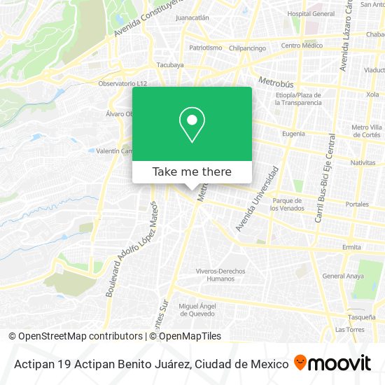 Actipan 19  Actipan  Benito Juárez map
