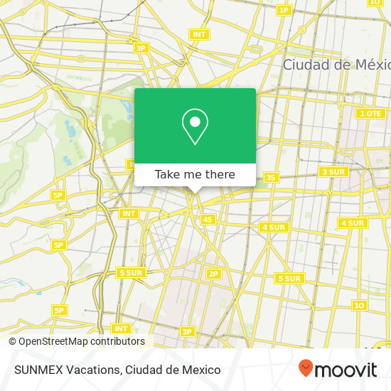 SUNMEX Vacations map