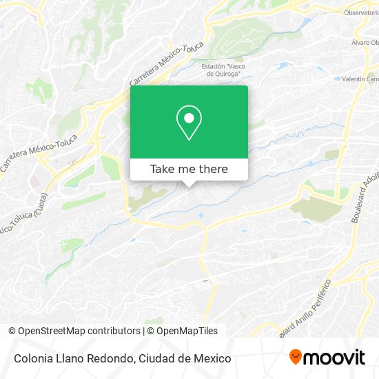 Colonia Llano Redondo map