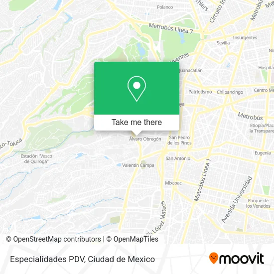 Especialidades PDV map