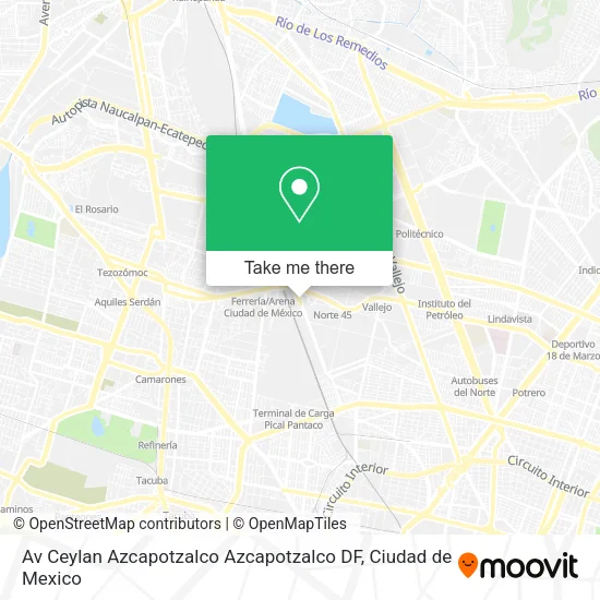 Mapa de Av Ceylan  Azcapotzalco  Azcapotzalco  DF