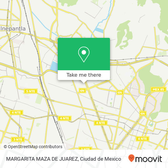 MARGARITA MAZA DE JUAREZ map