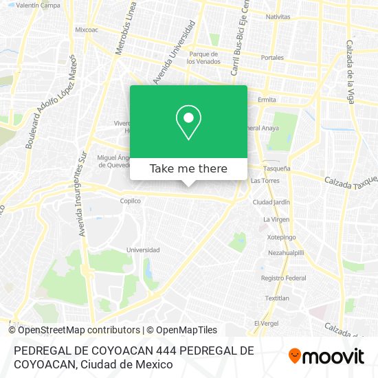 Mapa de PEDREGAL DE COYOACAN 444  PEDREGAL DE COYOACAN
