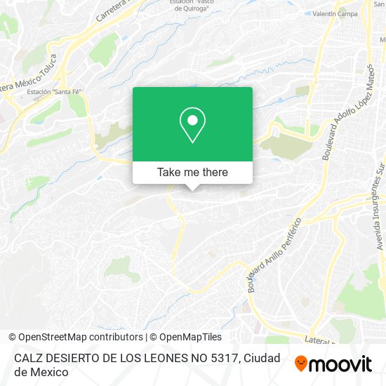 CALZ  DESIERTO DE LOS LEONES NO  5317 map