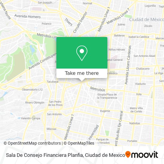 Mapa de Sala De Consejo Financiera Planfia