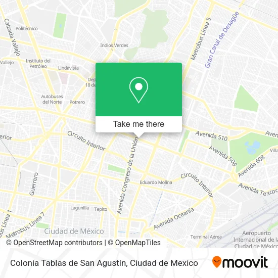 Mapa de Colonia Tablas de San Agustín