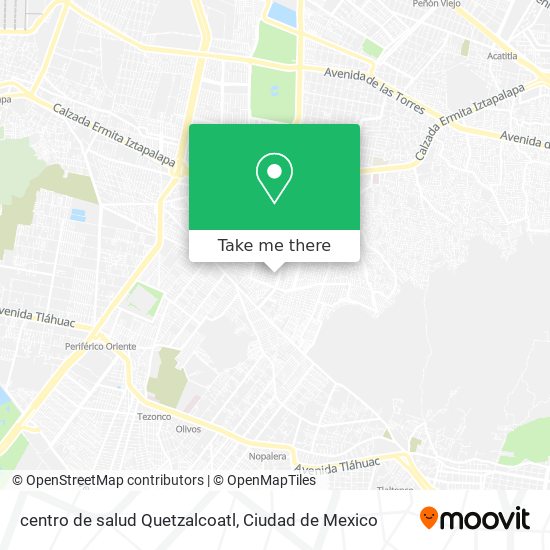 centro de salud Quetzalcoatl map