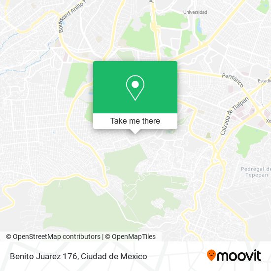 Benito Juarez 176 map
