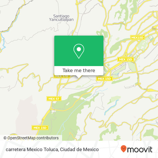 Mapa de carretera Mexico Toluca