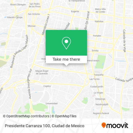 Presidente Carranza  100 map