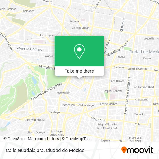 Mapa de Calle Guadalajara