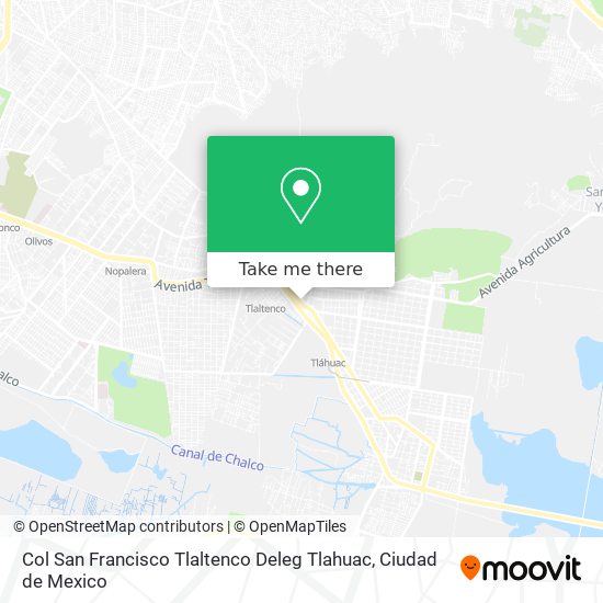 How to get to Col San Francisco Tlaltenco Deleg Tlahuac in Iztapalapa by  Bus or Metro?