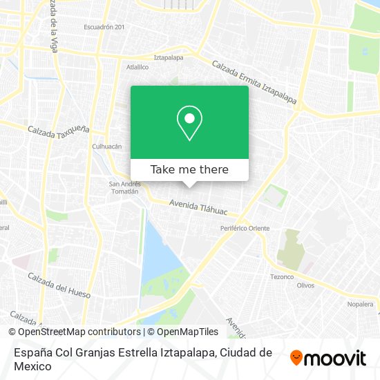 España  Col  Granjas Estrella Iztapalapa map