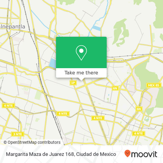 Mapa de Margarita Maza de Juarez  168
