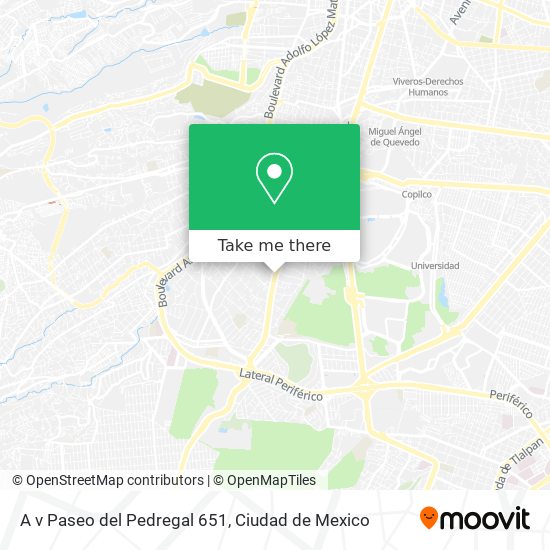 A v Paseo del Pedregal 651 map