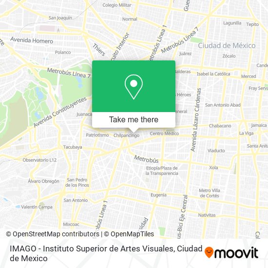 IMAGO - Instituto Superior de Artes Visuales map