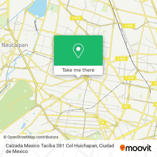 Calzada Mexico Taciba 381 Col Huichapan map