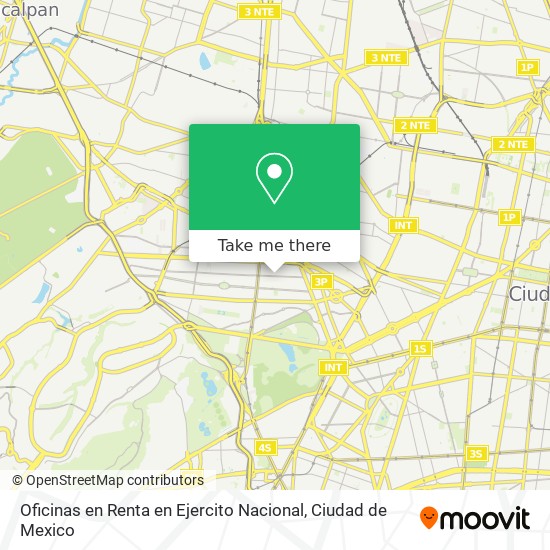 Mapa de Oficinas en Renta en Ejercito Nacional