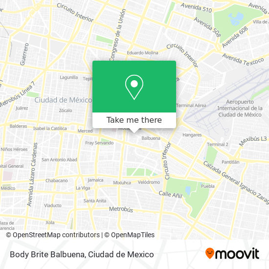 Body Brite Balbuena map