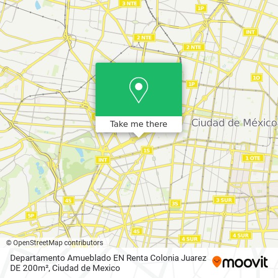 Departamento Amueblado EN Renta Colonia Juarez DE 200m² map