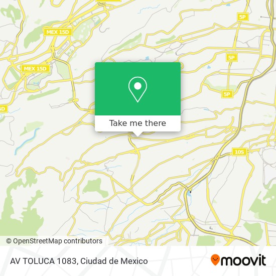 AV TOLUCA 1083 map