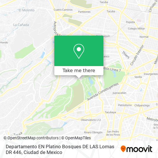 Departamento EN Platino Bosques DE LAS Lomas DR 446 map