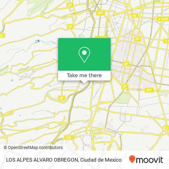 LOS ALPES ALVARO OBREGON map