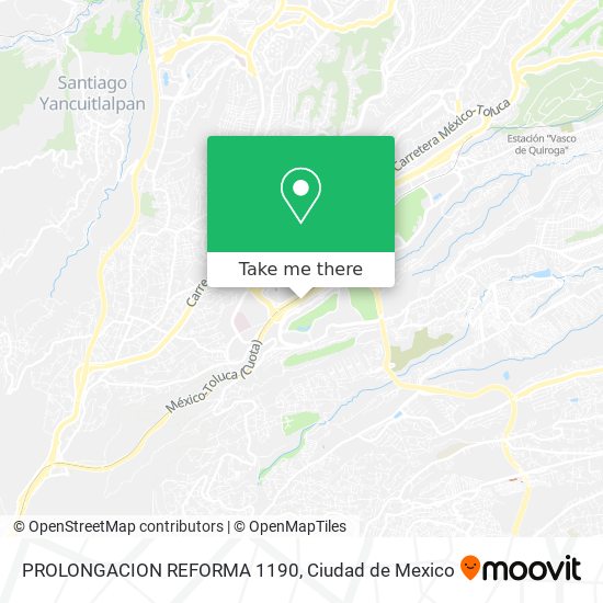 PROLONGACION REFORMA 1190 map