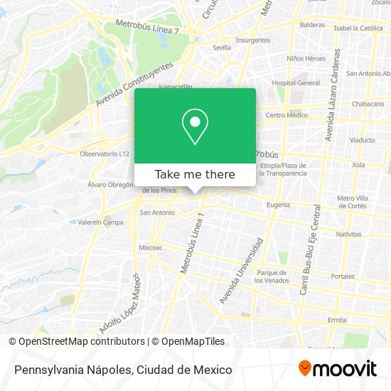 Pennsylvania  Nápoles map