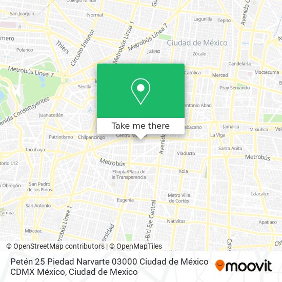 Petén 25  Piedad Narvarte  03000 Ciudad de México  CDMX  México map